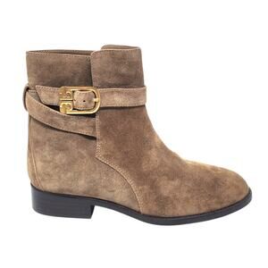 Tory Burch Brooke Ankle Suede Bootie Boots River Rock Brown 78894 Size US 7.5